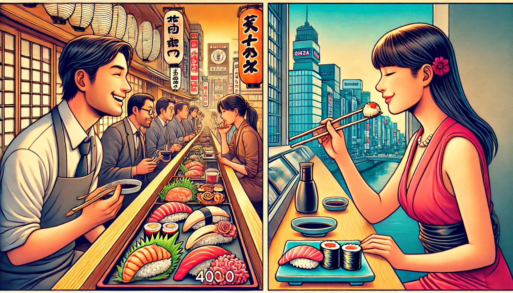 築地で寿司食べ放題で4000円のお店はどこですか？と比較